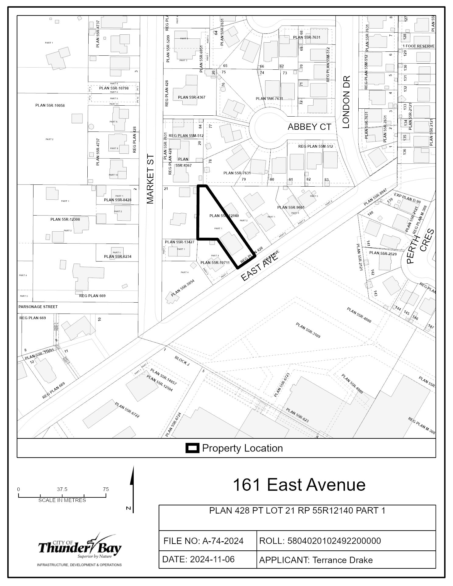 Key map of subject lands