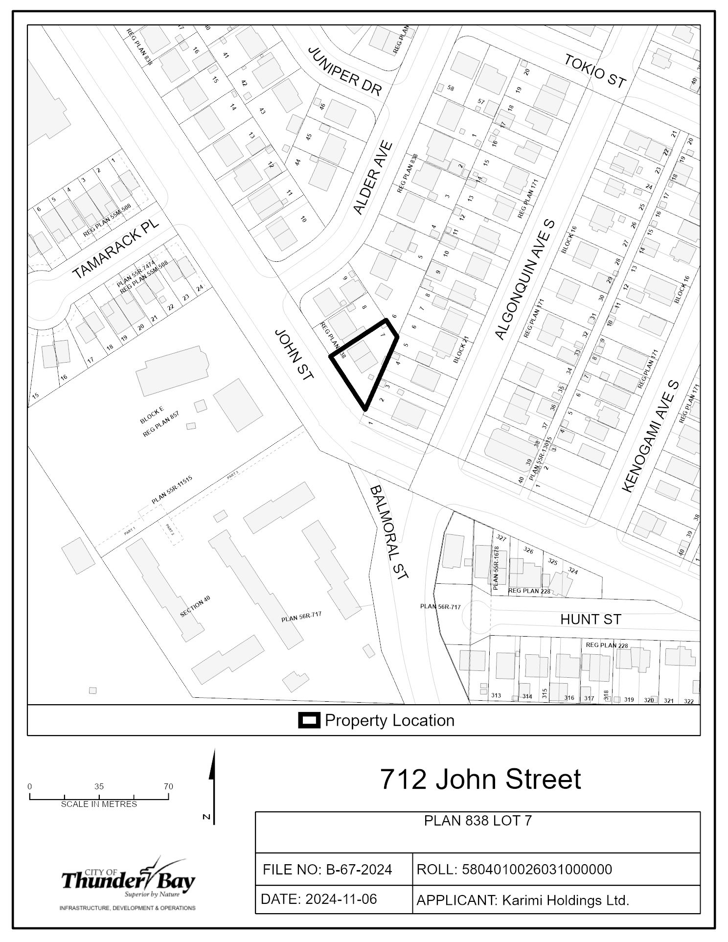 Key map of subject lands