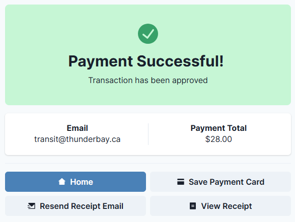 an image showing the payment success page