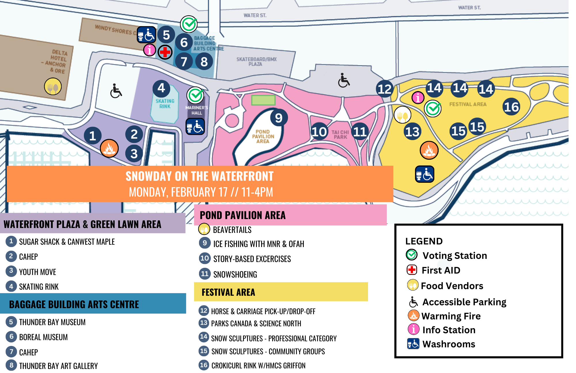 SnowDay on the Waterfront Map